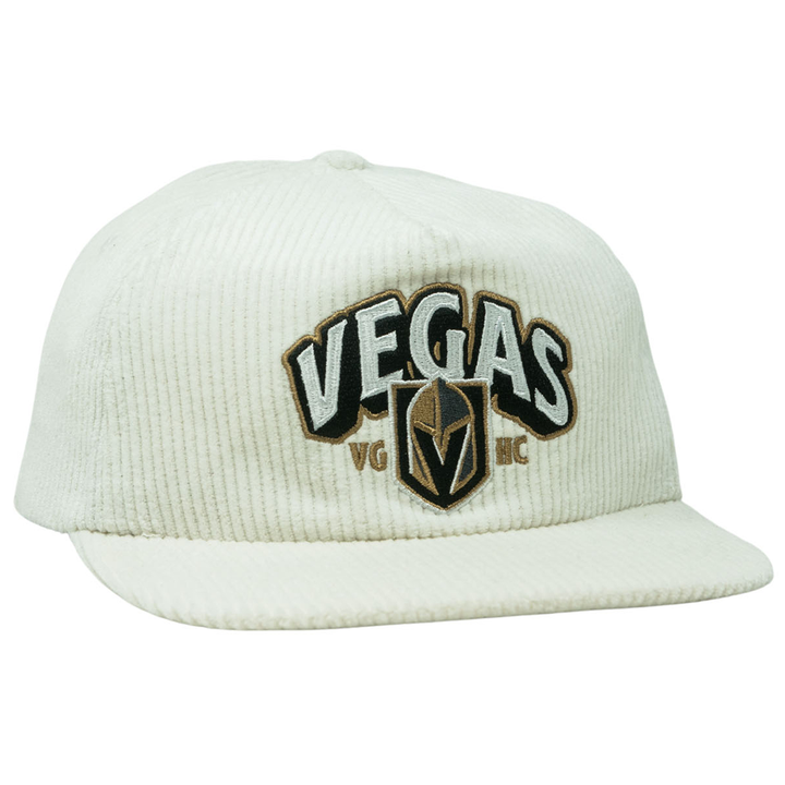 Vegas Golden Knights 603 Primary Corduroy Snapback - WHITE