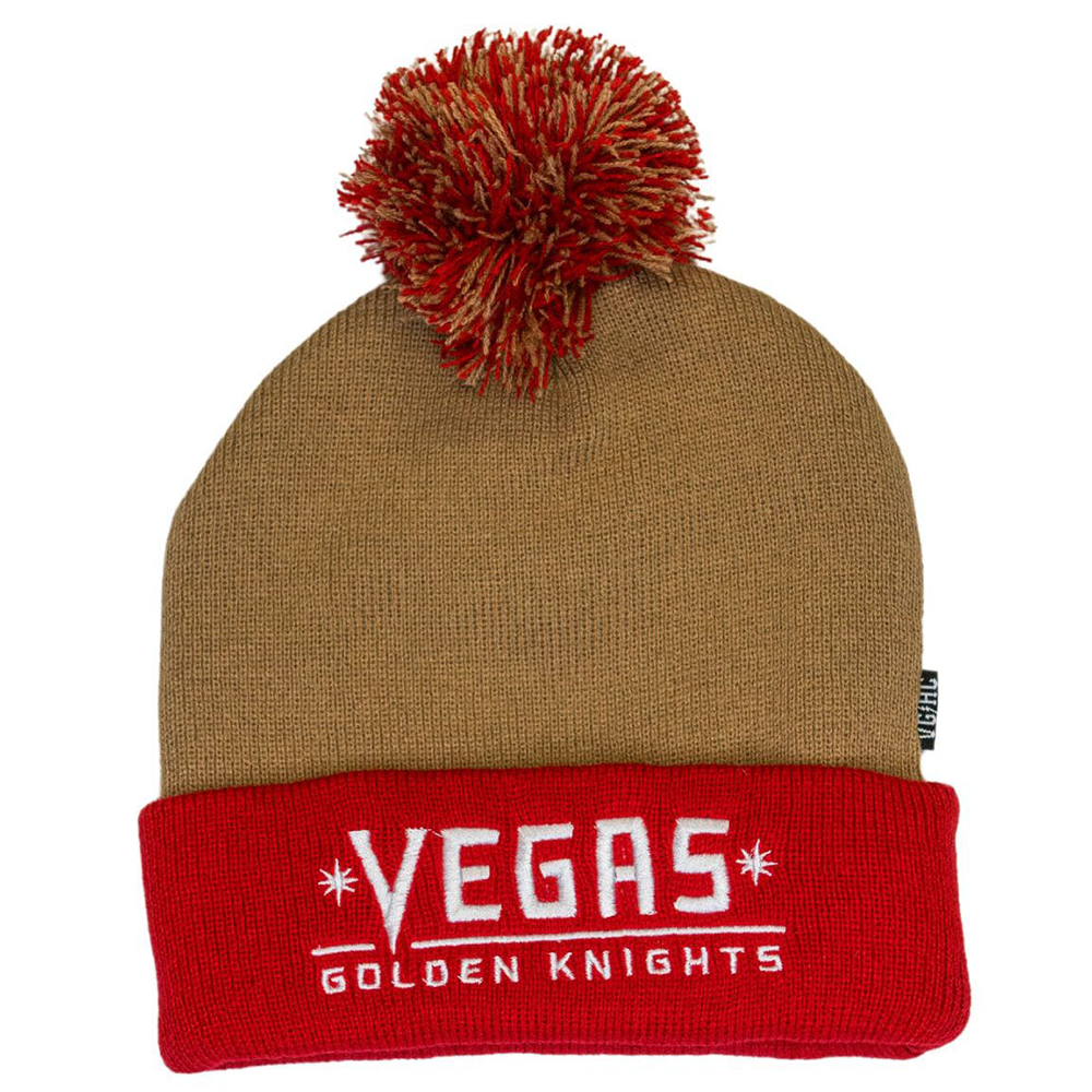 Vegas Golden Knights 608 Cuff Knit - GOLD RED / OSFM