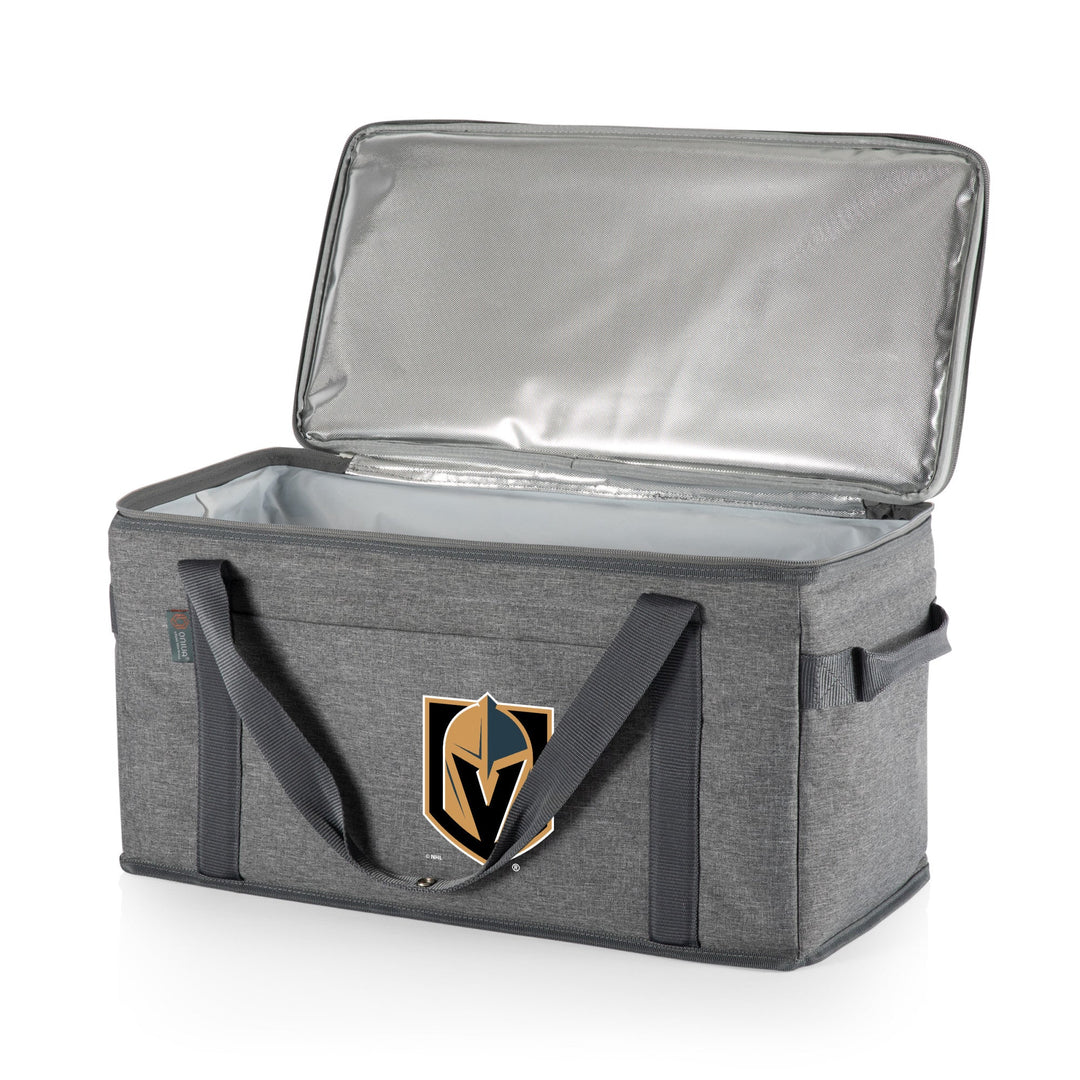 Gray insulated cooler bag featuring Vegas Golden Knights logo for outdoor events