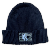 Vegas Golden Knights Adidas Military Knit Beanie - BLACK