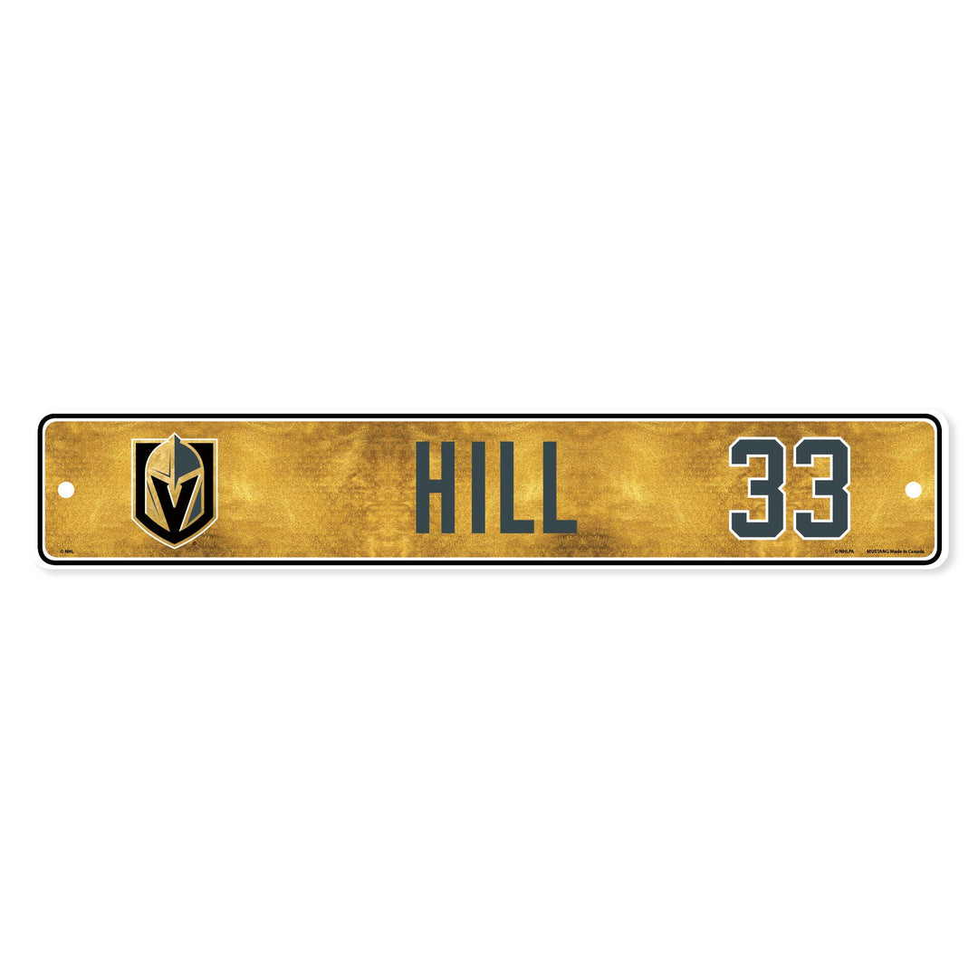 Vegas Golden Knights Adin Hill Nameplate - GOLD / Each