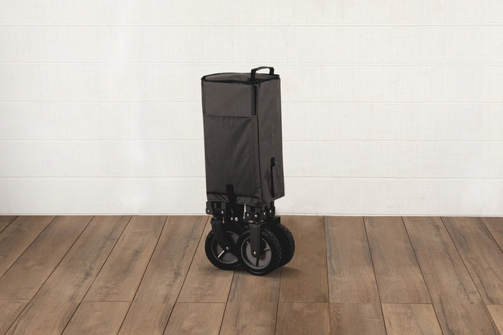 Wheeled utility wagon with dark fabric compartment, perfect Vegas Golden Knights merchandise