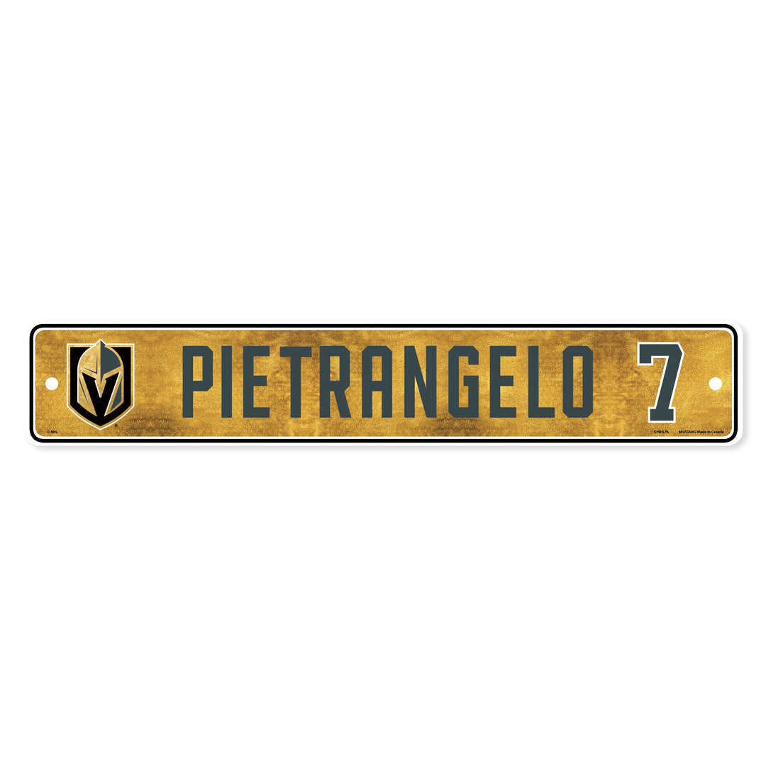 Vegas Golden Knights Alex Pietrangelo Nameplate - GOLD