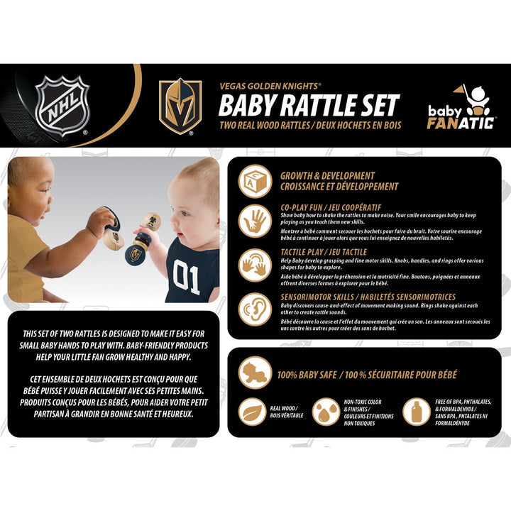 Vegas Golden Knights Baby Rattles 2-Pack - Games & Toys