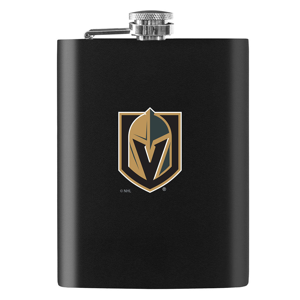 Vegas Golden Knights Black Embossed 8oz Flask - Drinkware