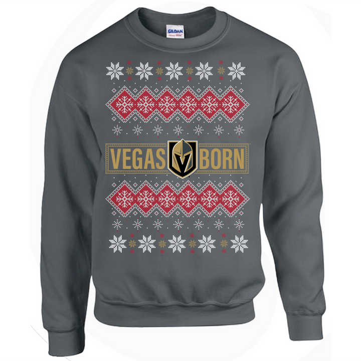 Vegas Golden Knights Vegas Born Ugly Sweater - Outerwear