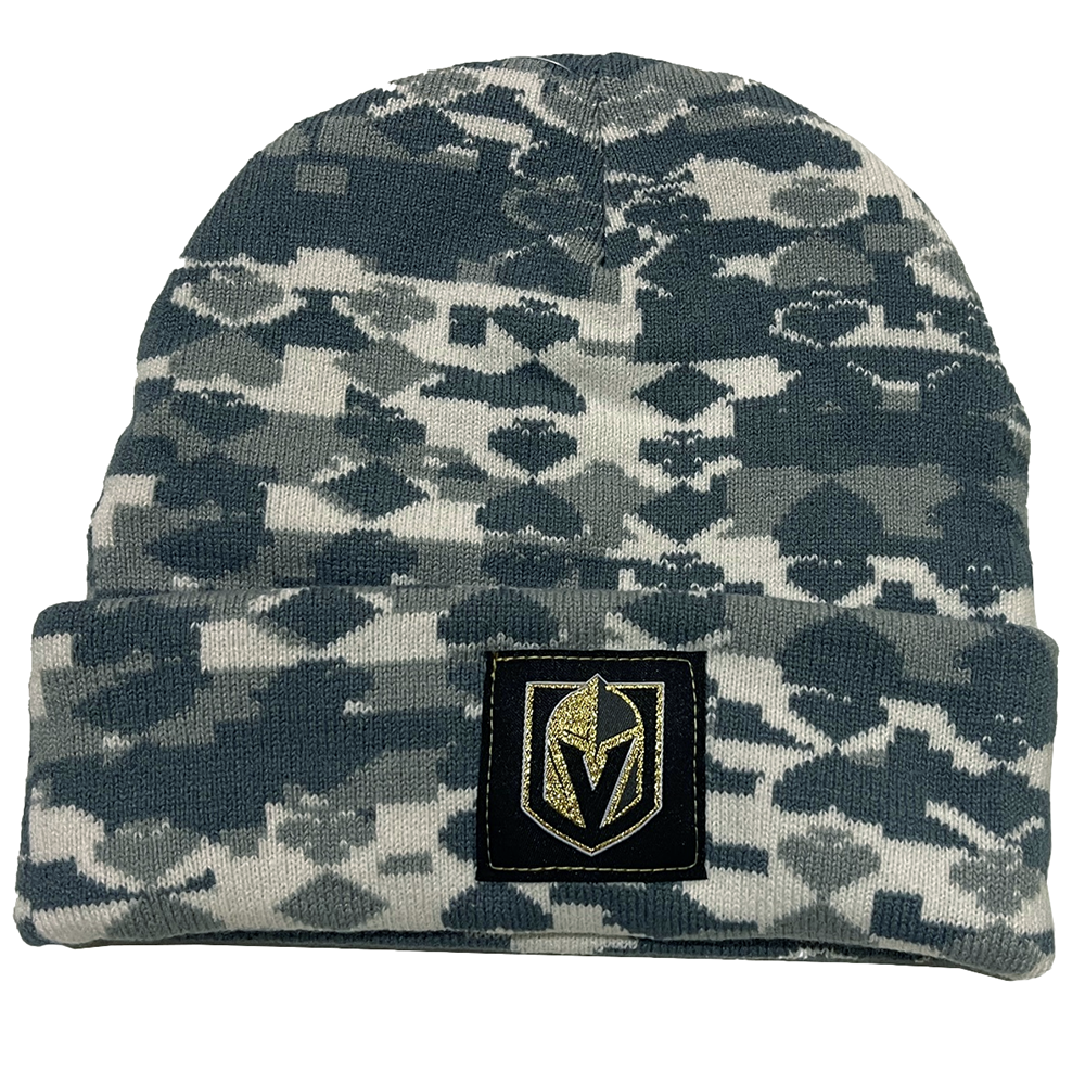 Vegas Golden Knights Card Suit Camo Knit - Headwear