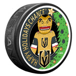 Vegas Golden Knights Chance Holiday Puck - GOLD / Each