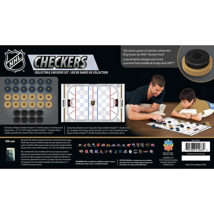 Vegas Golden Knights Checkers Board Game - Games & Toys