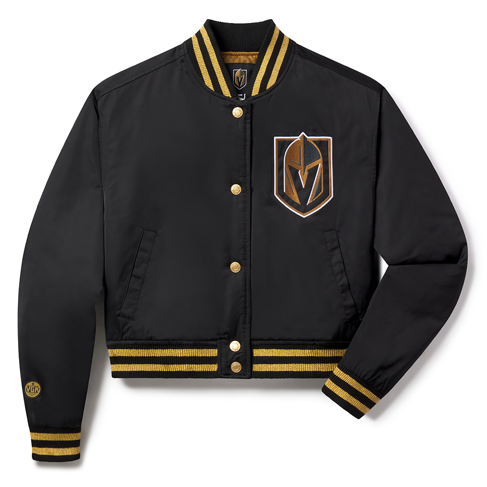 Vegas Golden Knights Cropped Letterman Jacket - Outerwear