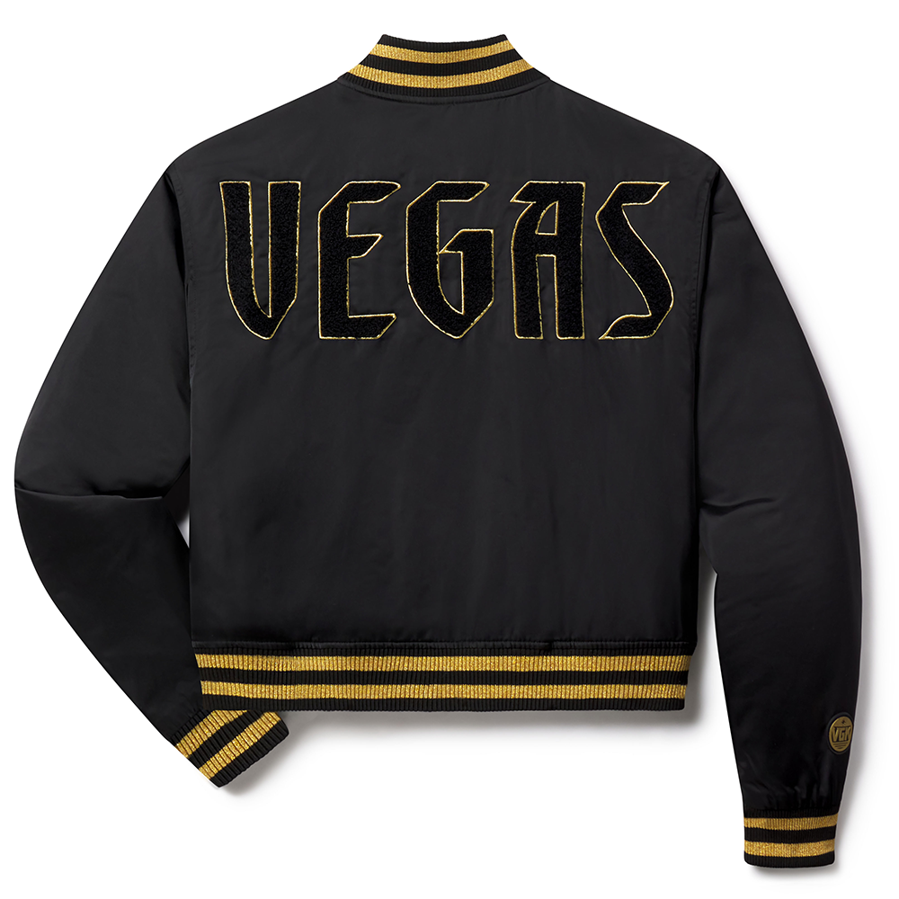 Vegas Golden Knights Cropped Letterman Jacket - Outerwear