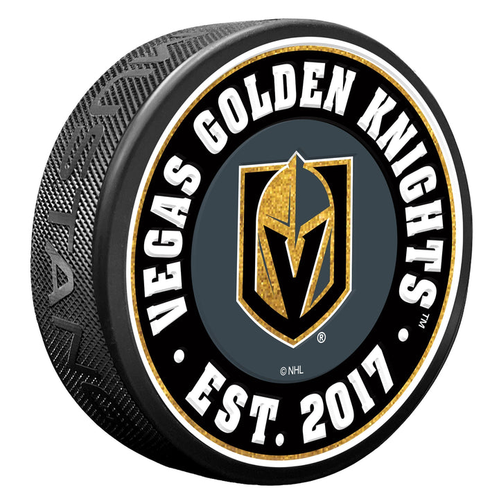 Vegas Golden Knights Established Textured Puck - Puck