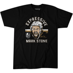 Black Vegas Golden Knights t-shirt with Mark Stone’s face and EXPRESSIVE MARK STONE text