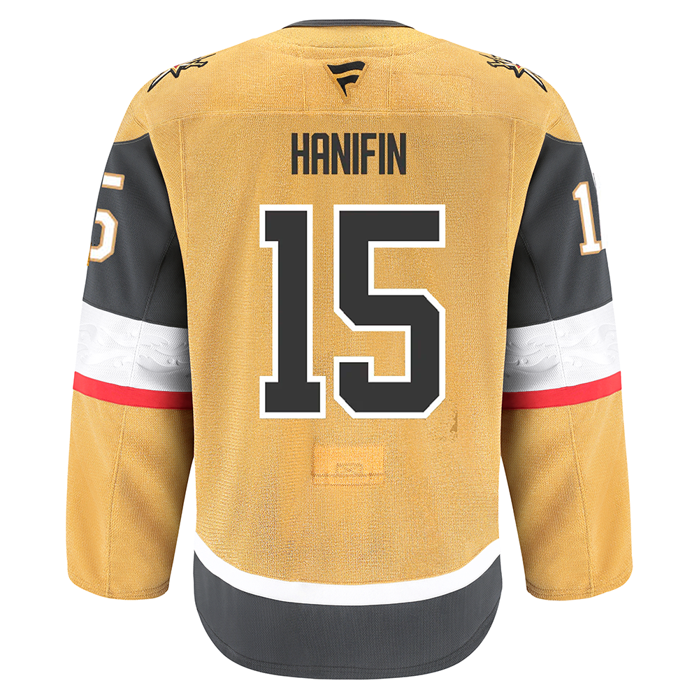 Hockey jersey for Vegas Golden Knights with number 15 and name Hanifin on back