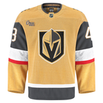 Vegas Golden Knights Fanatics Authentic Pro Tomas Hertl Jersey in gold, black, and white