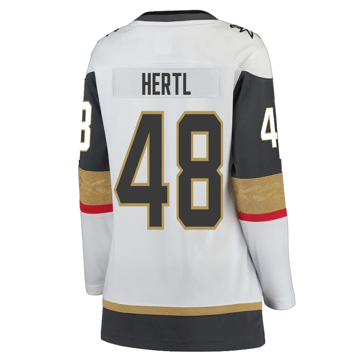 Hockey jersey featuring HERTL 48, perfect for Vegas Golden Knights Fanatics fans