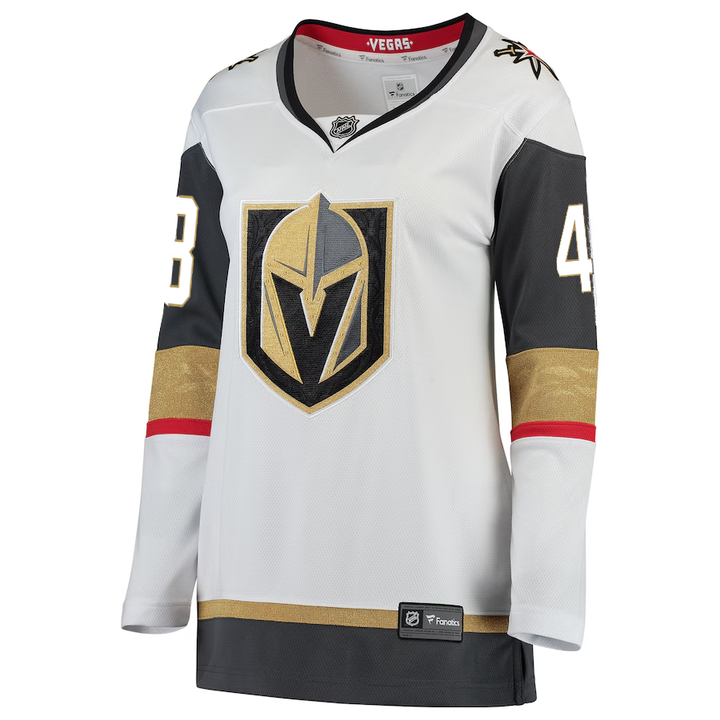 Vegas Golden Knights Fanatics Breakaway jersey featuring Tomas Hertl and team logo 48