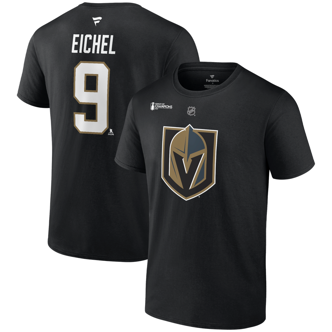 Black Eichel 9 jersey with Golden Knights logo, official VGK merchandise