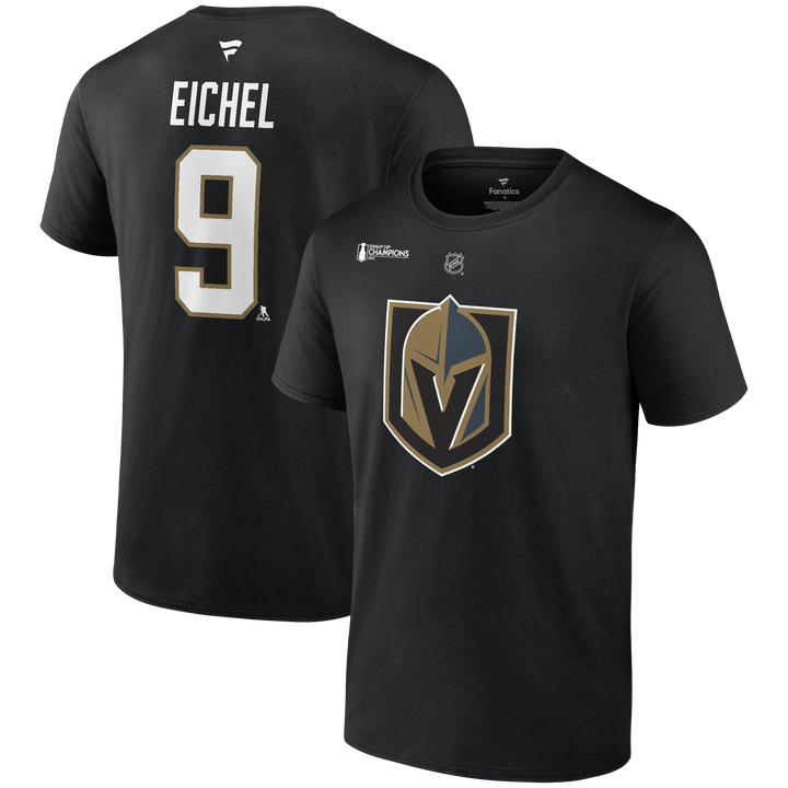 Black Eichel 9 jersey with Golden Knights logo, official VGK merchandise