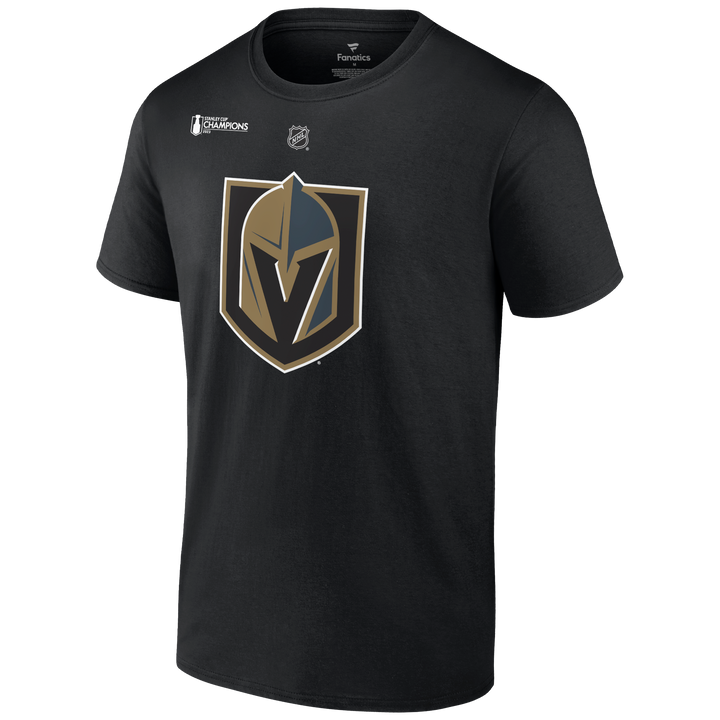 Black Vegas Golden Knights merchandise t-shirt with official VGK logo and Eichel design