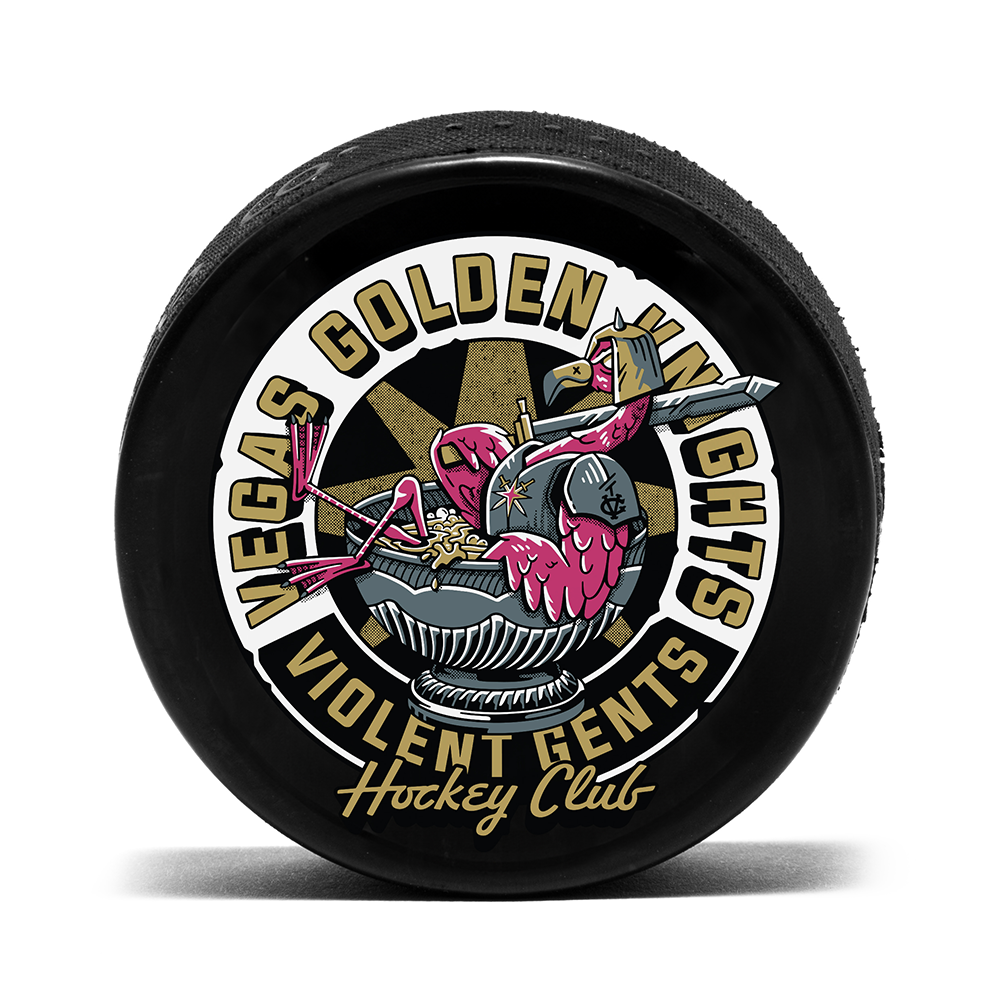 Vegas Golden Knights Flamingo Cup Puck - BLACK / Each - Puck