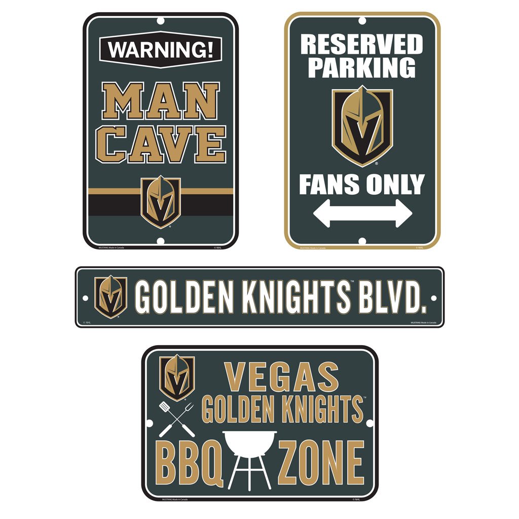 Vegas Golden Knights Four Pack Sign Set - Décor