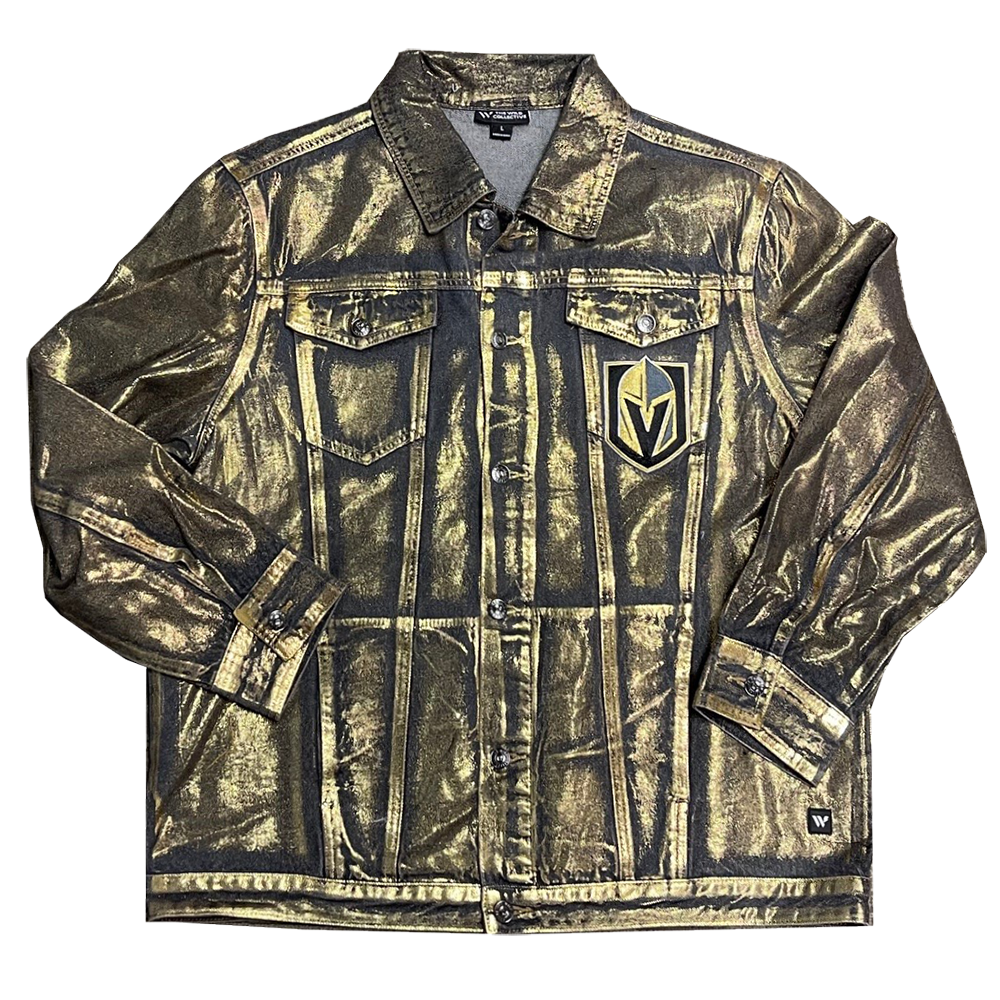 Vegas Golden Knights Gold Denim Jacket - Outerwear