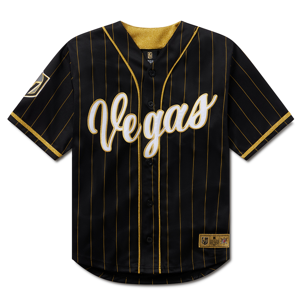 Vegas Golden Knights Gold Detail Baseball Jersey - Shirt