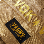 Gold-colored corduroy fabric with VEGEE label for Vegas Golden Knights Gold Label Knit Cap