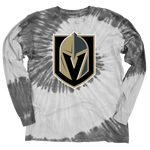 Vegas Golden Knights Gray Primary Tie-Dye Long Sleeve Tee
