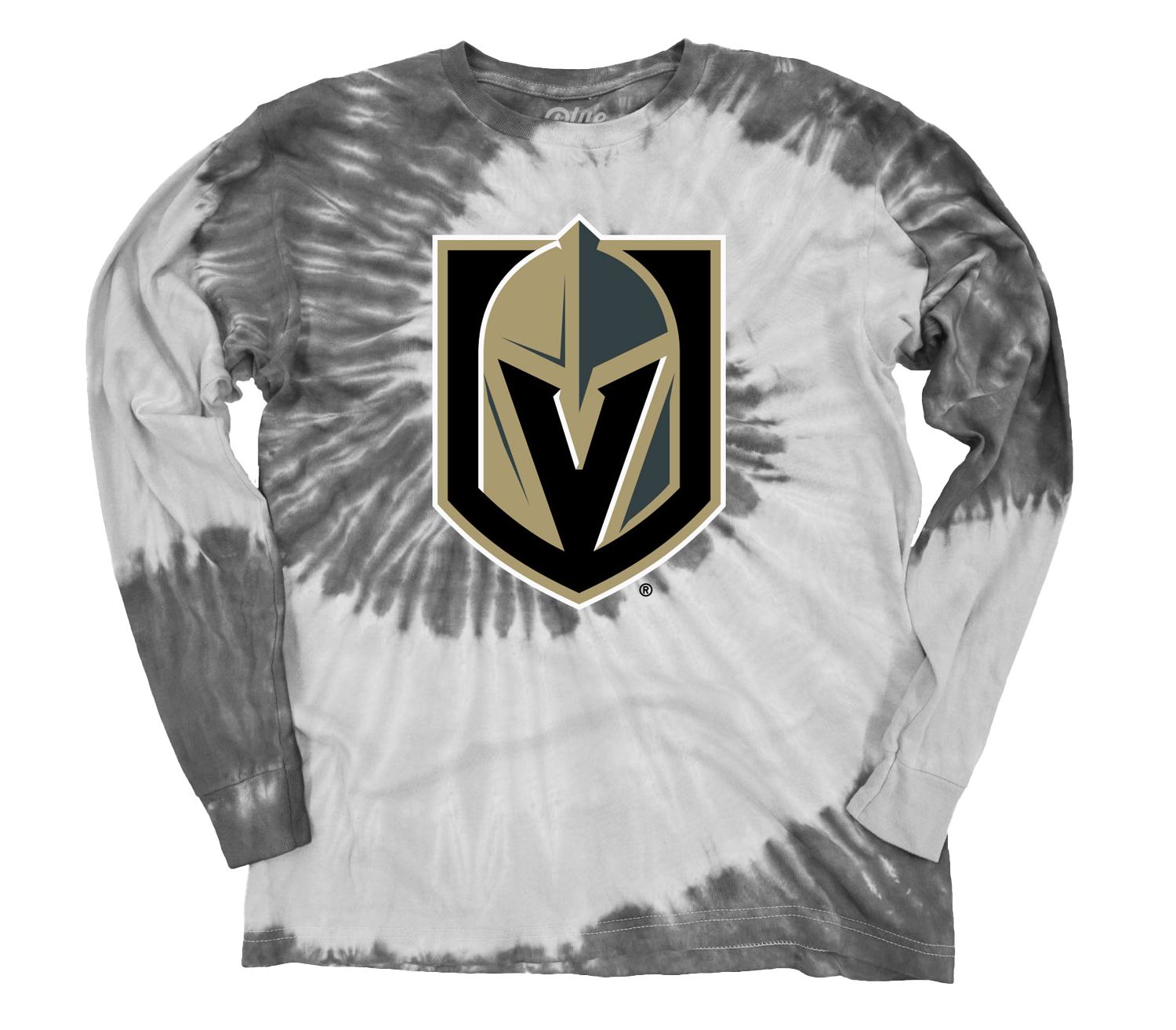 Vegas Golden Knights Gray Primary Tie-Dye Long Sleeve Tee