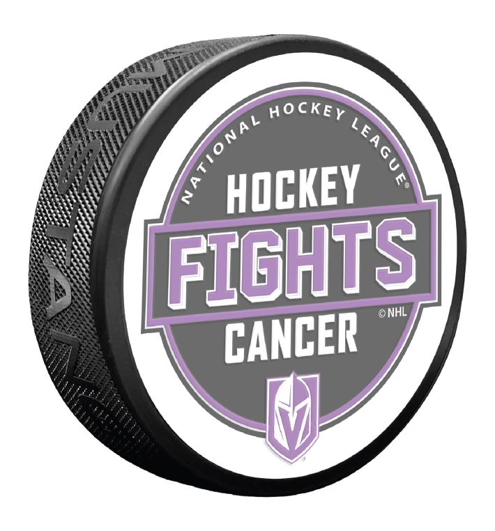 Vegas Golden Knights Hockey Fights Cancer Puck - Puck