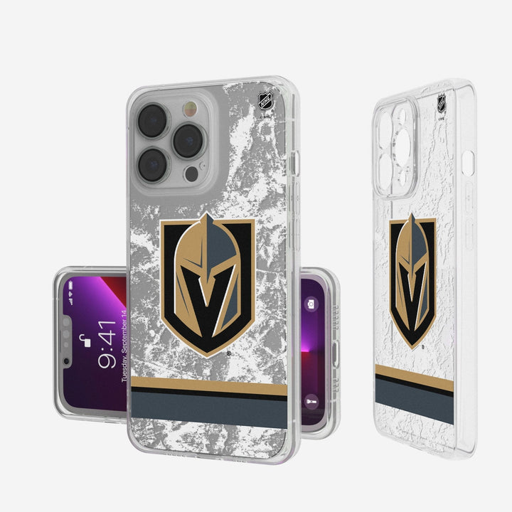 Vegas Golden Knights Ice Stripe Clear Phone Case - Phone