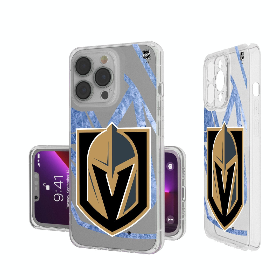 Vegas Golden Knights Ice Tilt Clear Phone Case - Phone Cases