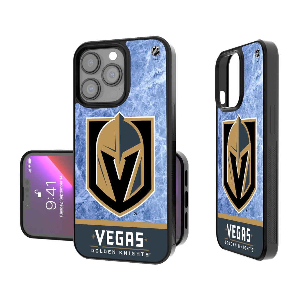 Vegas Golden Knights Ice Wordmark Bump Phone Case - Phone