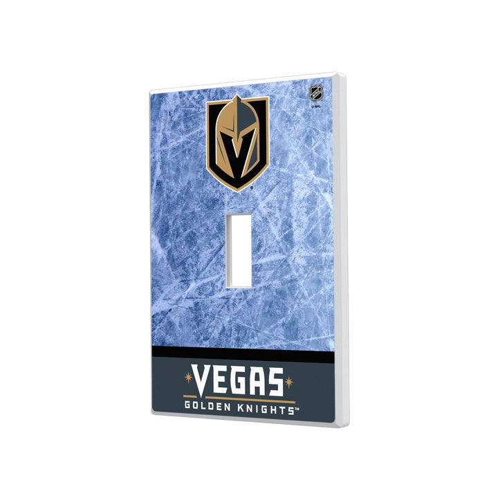 Vegas Golden Knights Ice Wordmark Hidden-Screw Light Switch