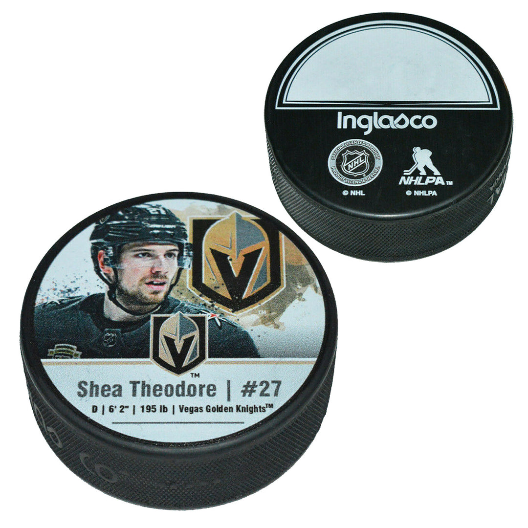 Shea Theodore #27 Souvenir Puck - VegasTeamStore