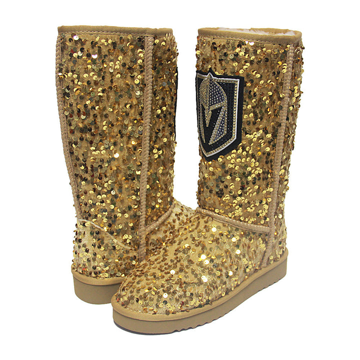 Vegas Golden Knights Knee High Sequin Boots - Boots