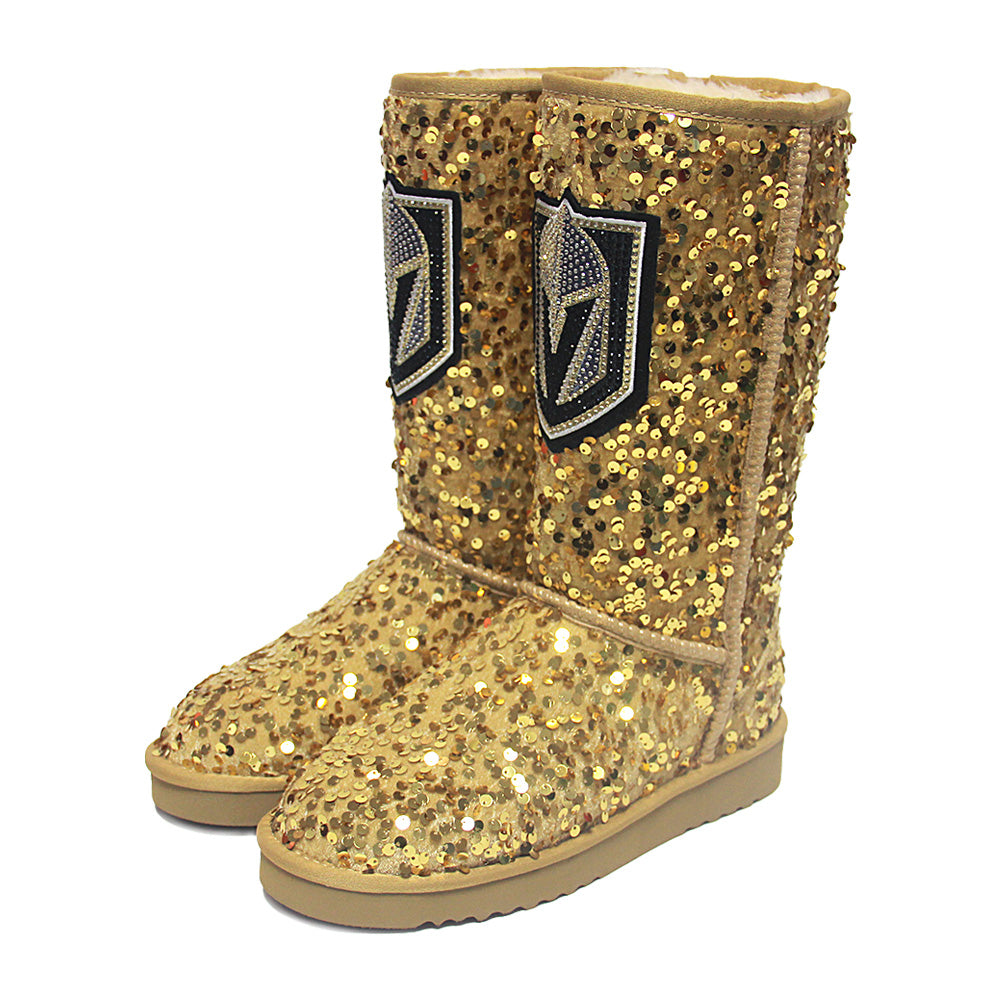 Vegas Golden Knights Knee High Sequin Boots - Boots