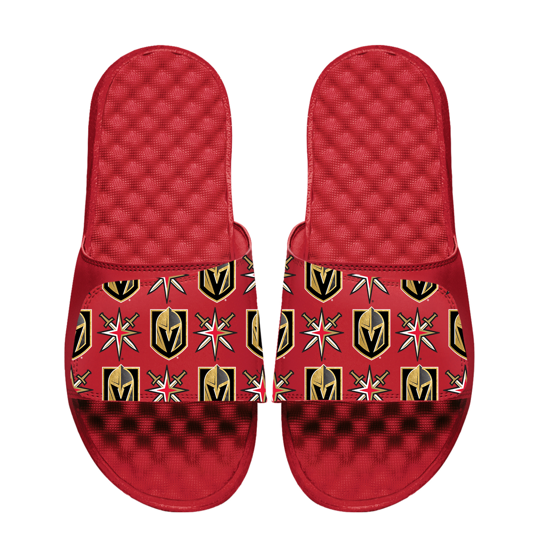 Vegas Golden Knights Logo Pattern Red Slides - 1/2 / Red