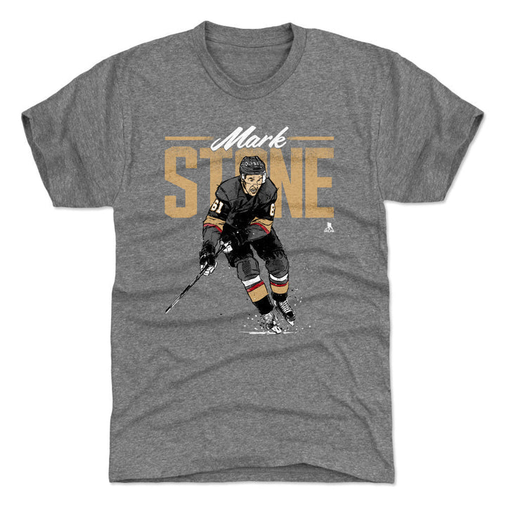 Vegas Golden Knights Mark Stone Retro Tee - Tri Gray / S