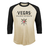Vegas Golden Knights Men’s Distressed Wordmark Raglan