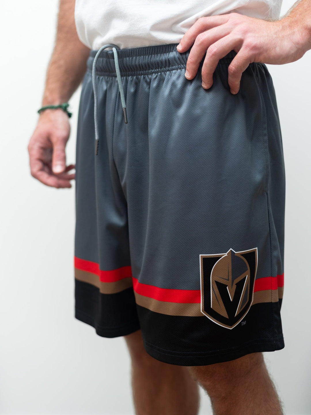 Las Vegas Golden Knights Mesh Hockey Shorts - Gray