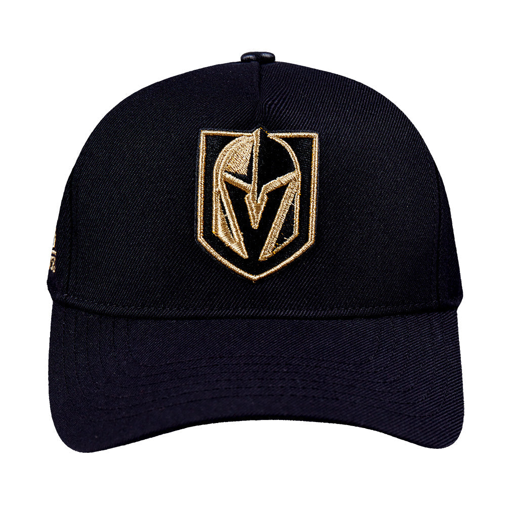 Vegas Golden Knights Metallic Logo Snapback - Black/Gold