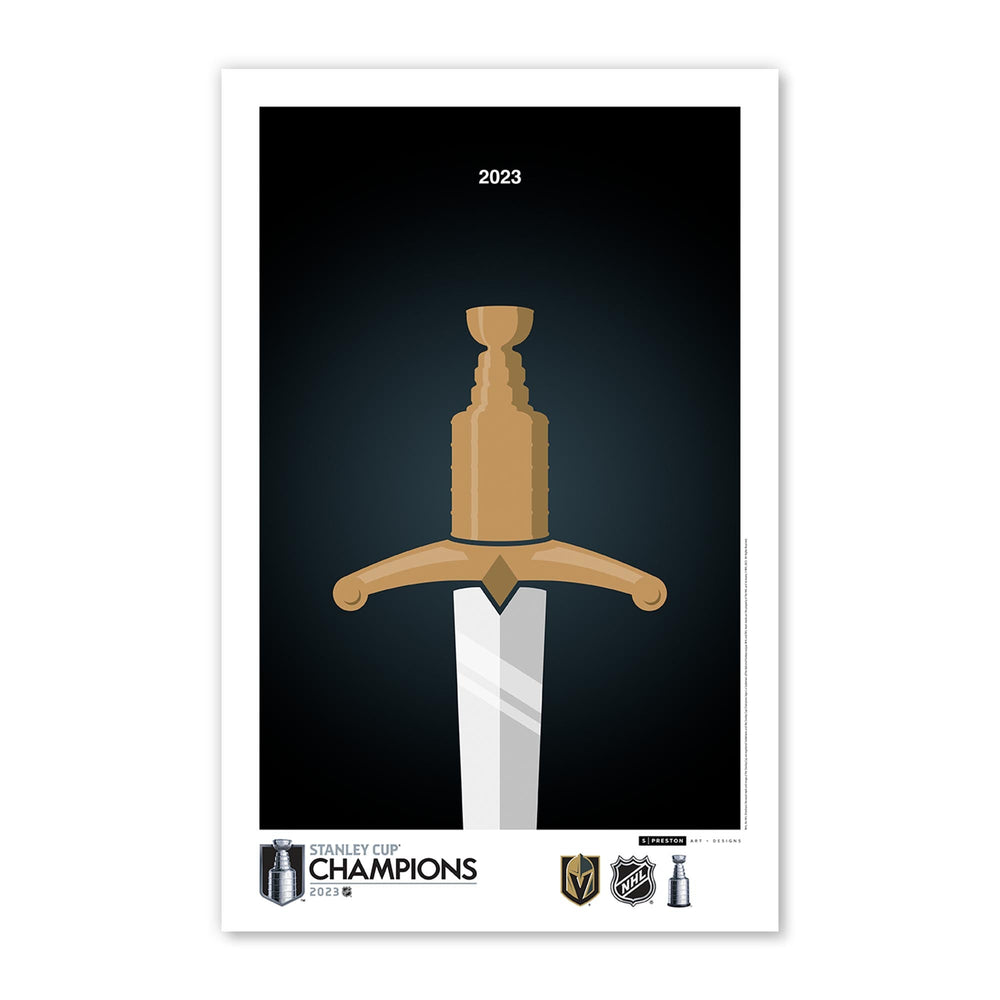 Vegas Golden Knights Minimalist Stanley Cup 2023 Art Print