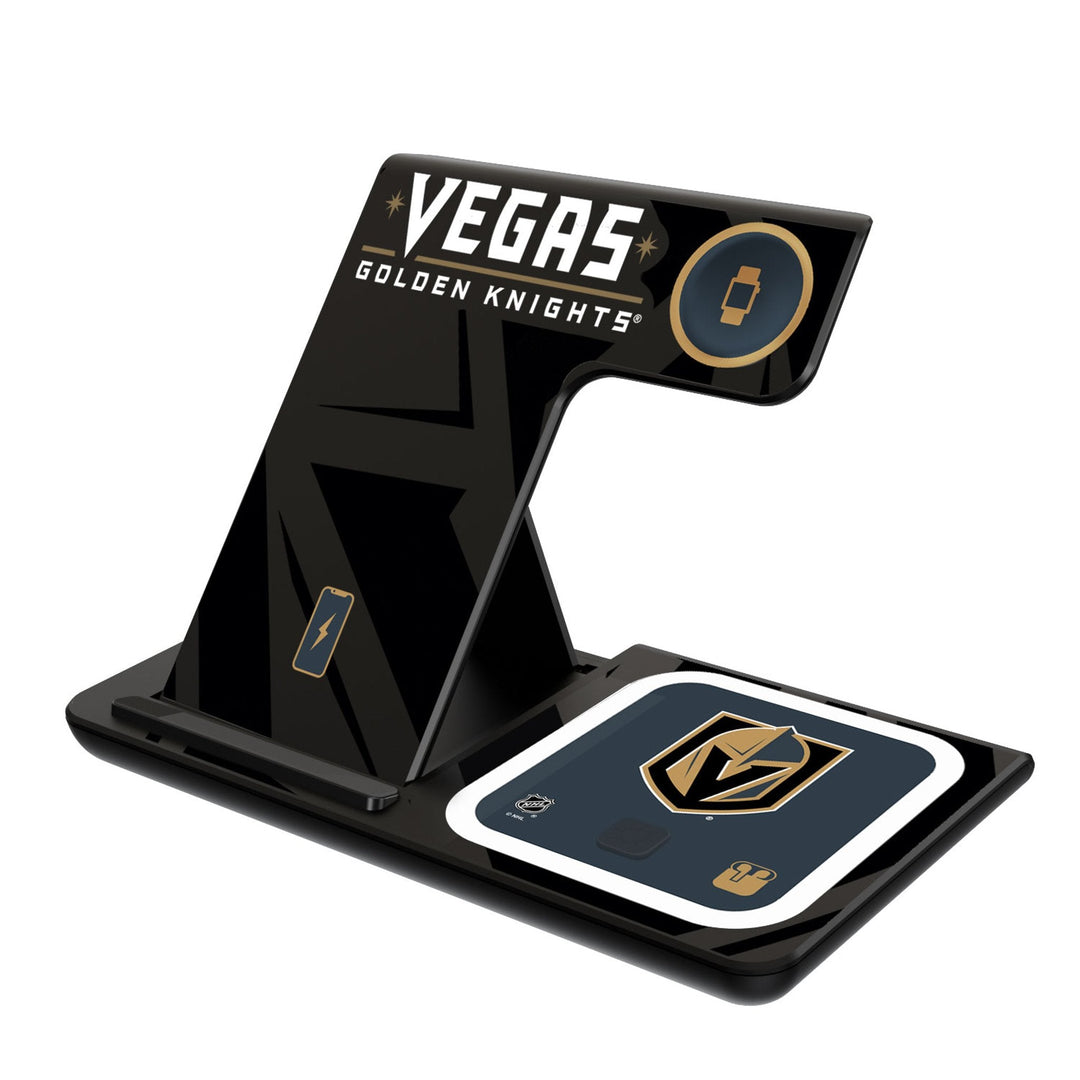 Vegas Golden Knights Monocolor Tilt 3 in 1 Charging Station