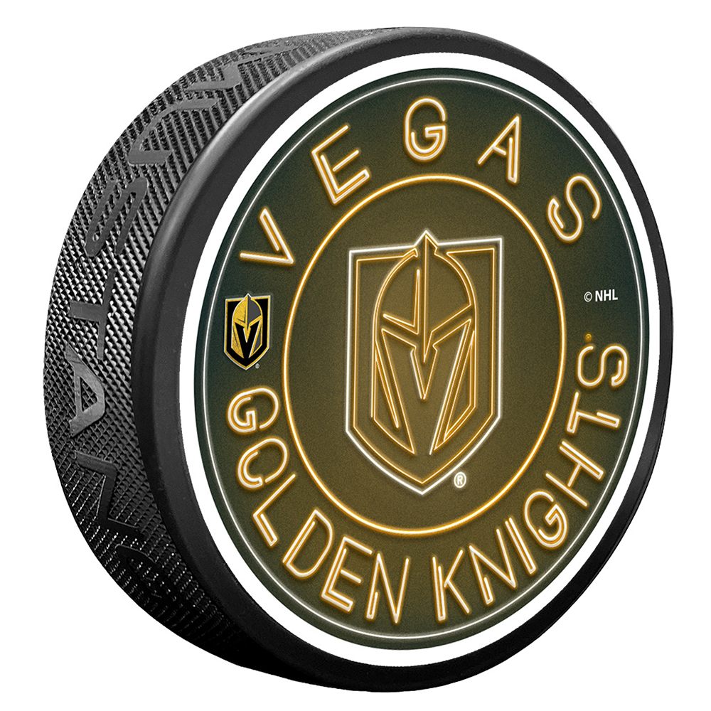 Vegas Golden Knights Neon Logo Puck - Puck