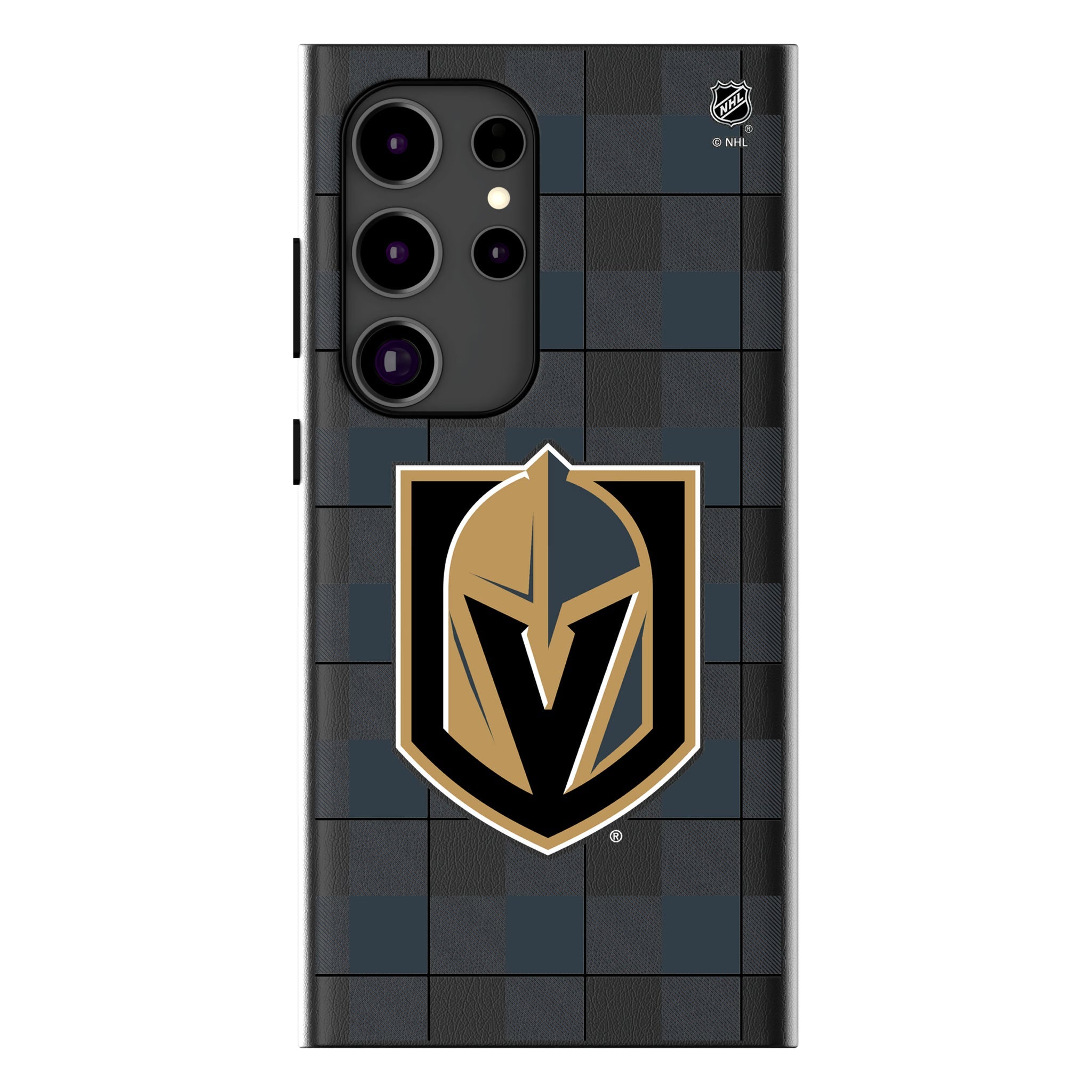 Vegas Golden Knights Plaid MagSafe Compatible Phone Case for Samsung Galaxy - Vegas Team Store