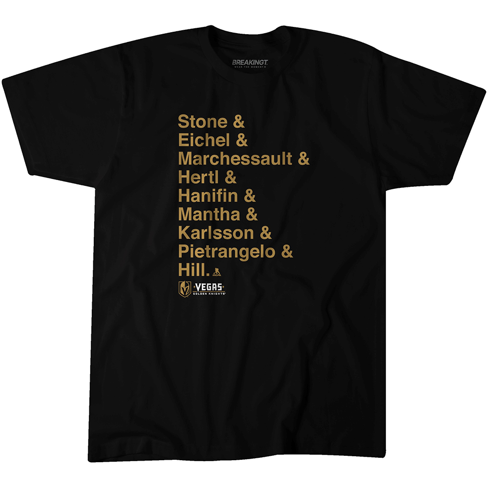 Vegas Golden Knights Player List Tee - Shirt