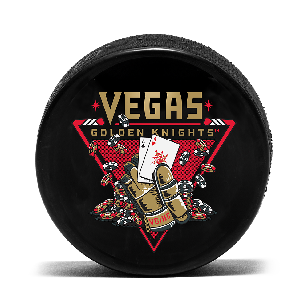 Vegas Golden Knights Pocket Aces Puck - BLACK / Each - Puck